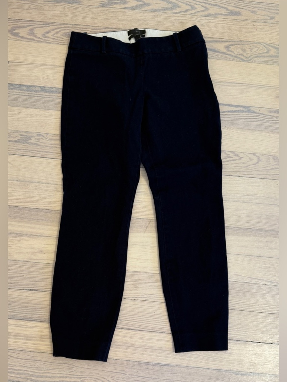 J. CREW Women's Navy Blue Stretch Twill Skinny Ankle Minnie Pants Size 0